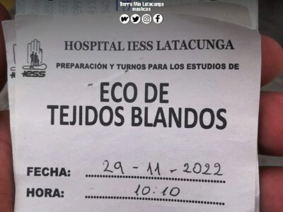 Agendar turnos o exámenes en el IESS de Latacunga son demasiados tardíos.